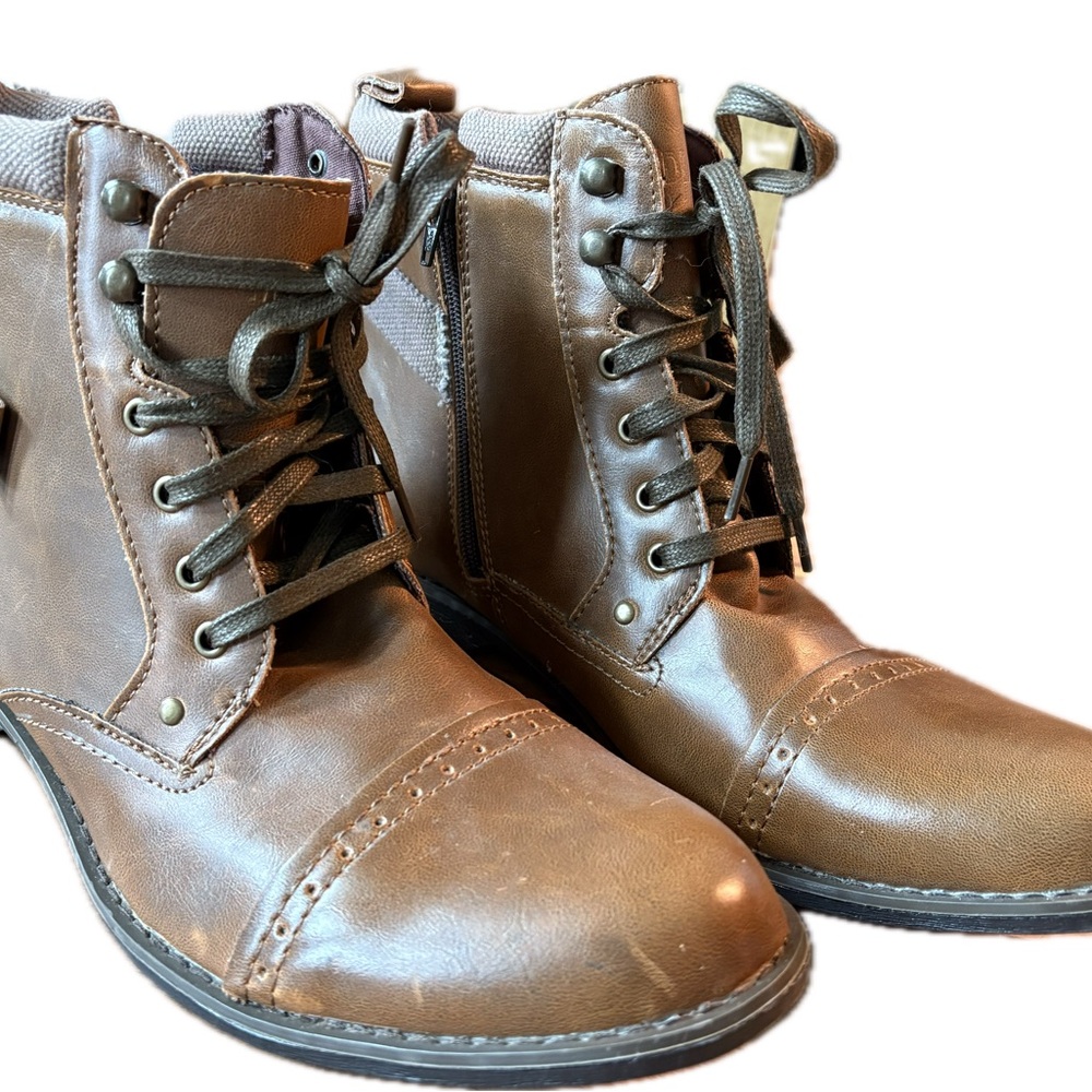 Men’s Steve Madden Sz 12 Brown Lace-Up Boots